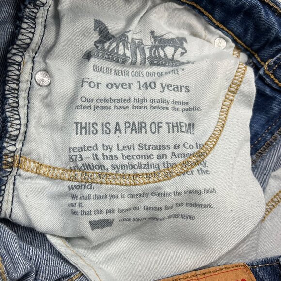 Levi's 513 Blue Jeans Size 31x32 Slim Straight Leg Mid-Rise Stretch Denim Men's - Picture 11 of 16